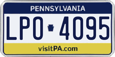 PA license plate LPO4095