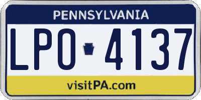 PA license plate LPO4137
