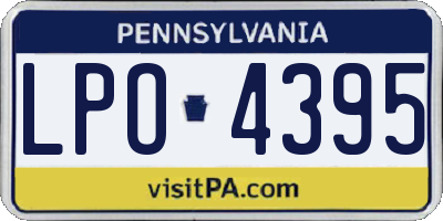 PA license plate LPO4395