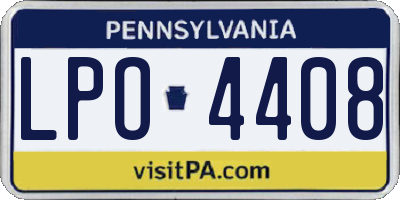 PA license plate LPO4408