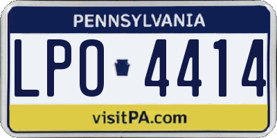 PA license plate LPO4414