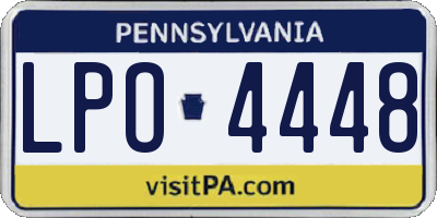 PA license plate LPO4448