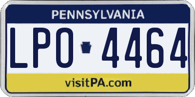 PA license plate LPO4464