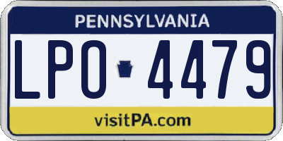 PA license plate LPO4479