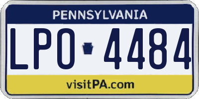 PA license plate LPO4484