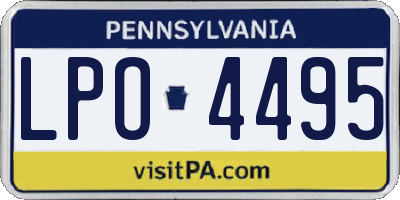 PA license plate LPO4495
