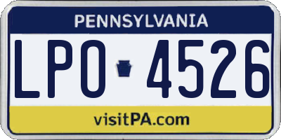 PA license plate LPO4526