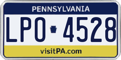 PA license plate LPO4528