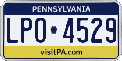 PA license plate LPO4529
