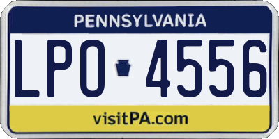PA license plate LPO4556
