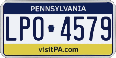 PA license plate LPO4579