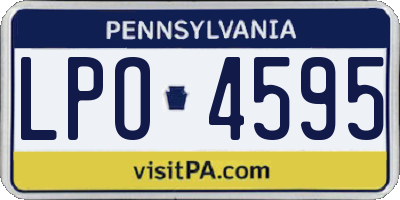 PA license plate LPO4595