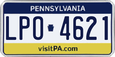 PA license plate LPO4621