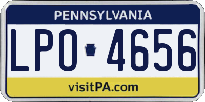 PA license plate LPO4656