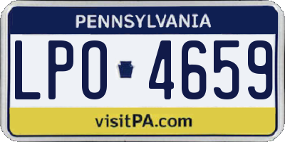 PA license plate LPO4659