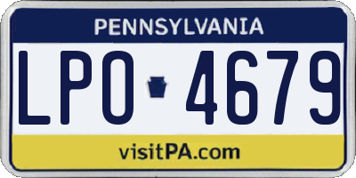 PA license plate LPO4679
