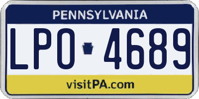 PA license plate LPO4689