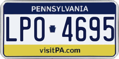 PA license plate LPO4695