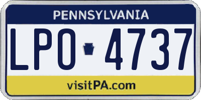 PA license plate LPO4737