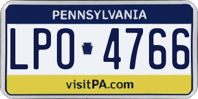 PA license plate LPO4766