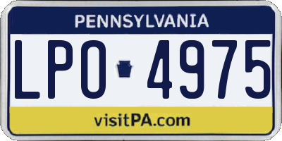 PA license plate LPO4975
