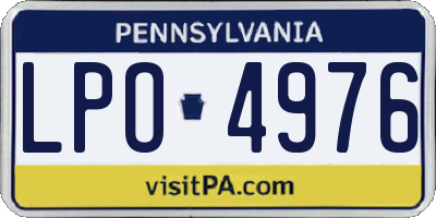 PA license plate LPO4976