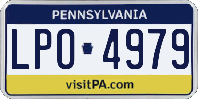 PA license plate LPO4979