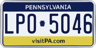 PA license plate LPO5046