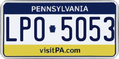 PA license plate LPO5053