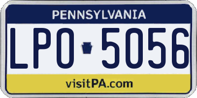 PA license plate LPO5056
