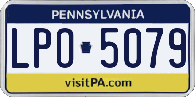 PA license plate LPO5079