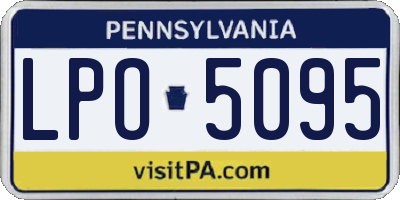 PA license plate LPO5095