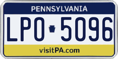 PA license plate LPO5096