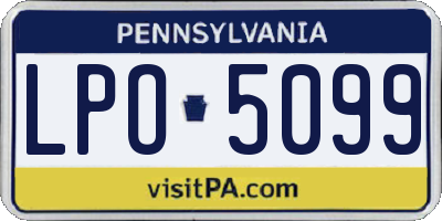 PA license plate LPO5099