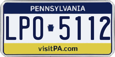 PA license plate LPO5112