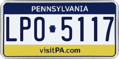 PA license plate LPO5117