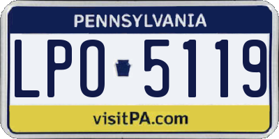 PA license plate LPO5119