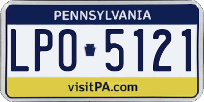 PA license plate LPO5121