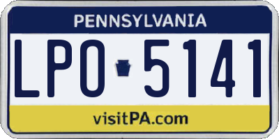 PA license plate LPO5141