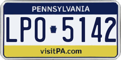 PA license plate LPO5142