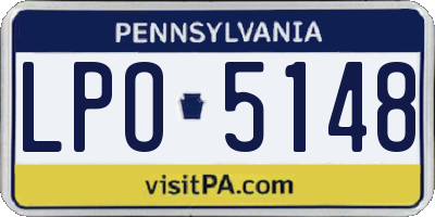 PA license plate LPO5148