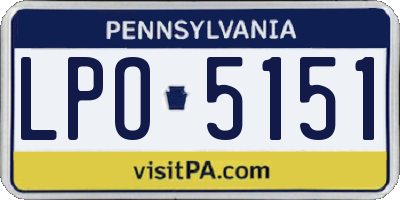 PA license plate LPO5151
