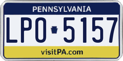 PA license plate LPO5157