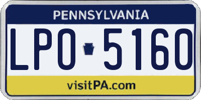PA license plate LPO5160