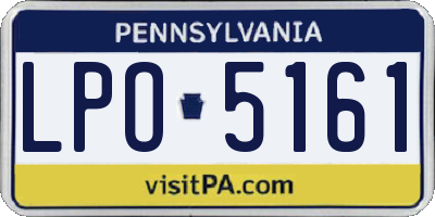 PA license plate LPO5161