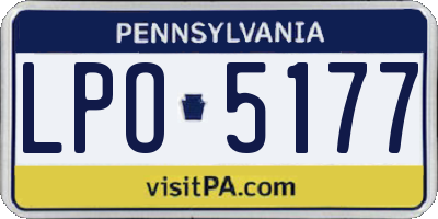 PA license plate LPO5177