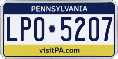 PA license plate LPO5207