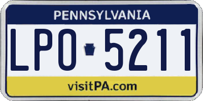 PA license plate LPO5211