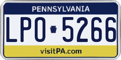 PA license plate LPO5266