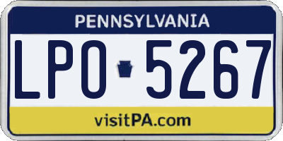 PA license plate LPO5267